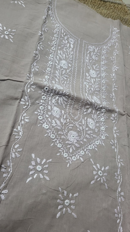 Hand embroidered: lawn shirt