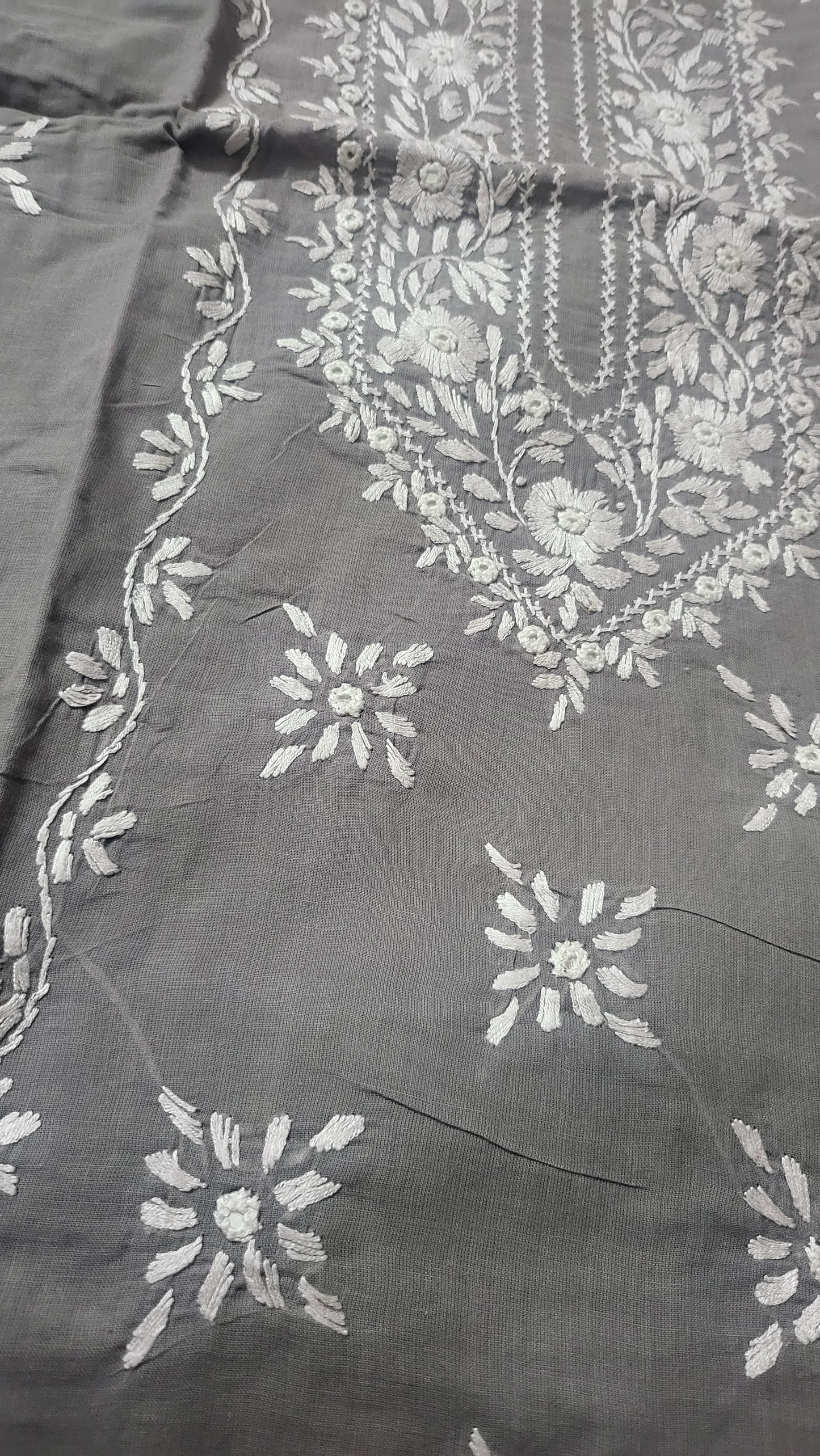 Hand embroidered: lawn shirt