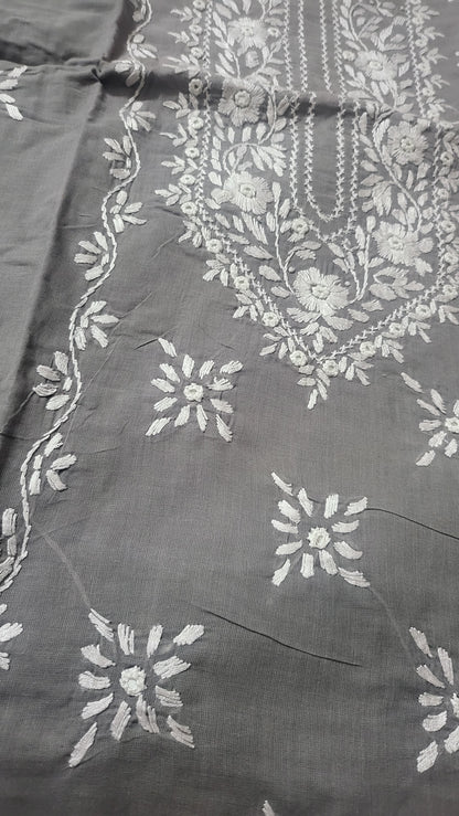 Hand embroidered: lawn shirt