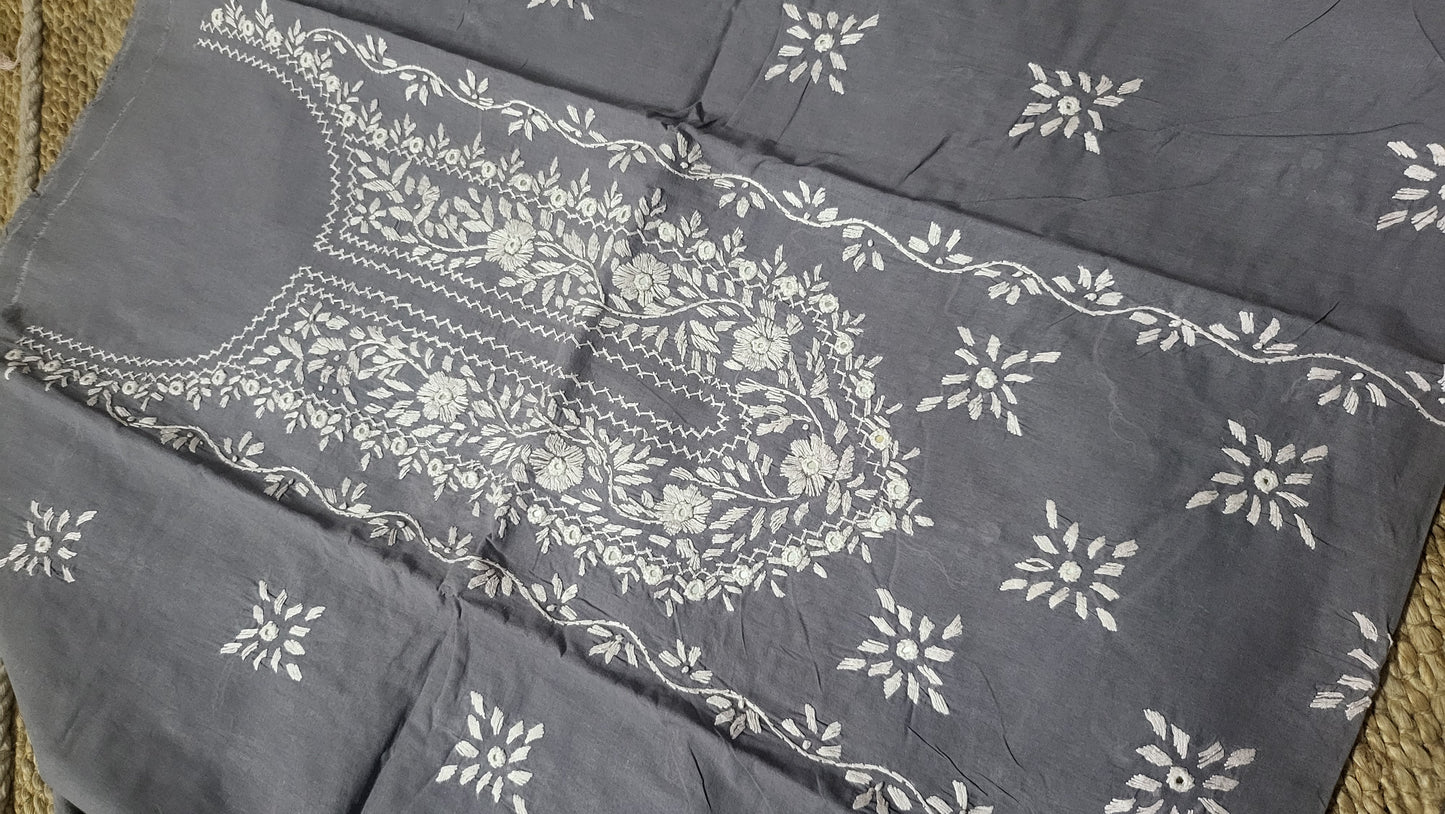 Hand embroidered: lawn shirt