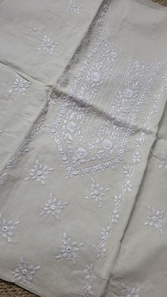 Hand embroidered: lawn shirt