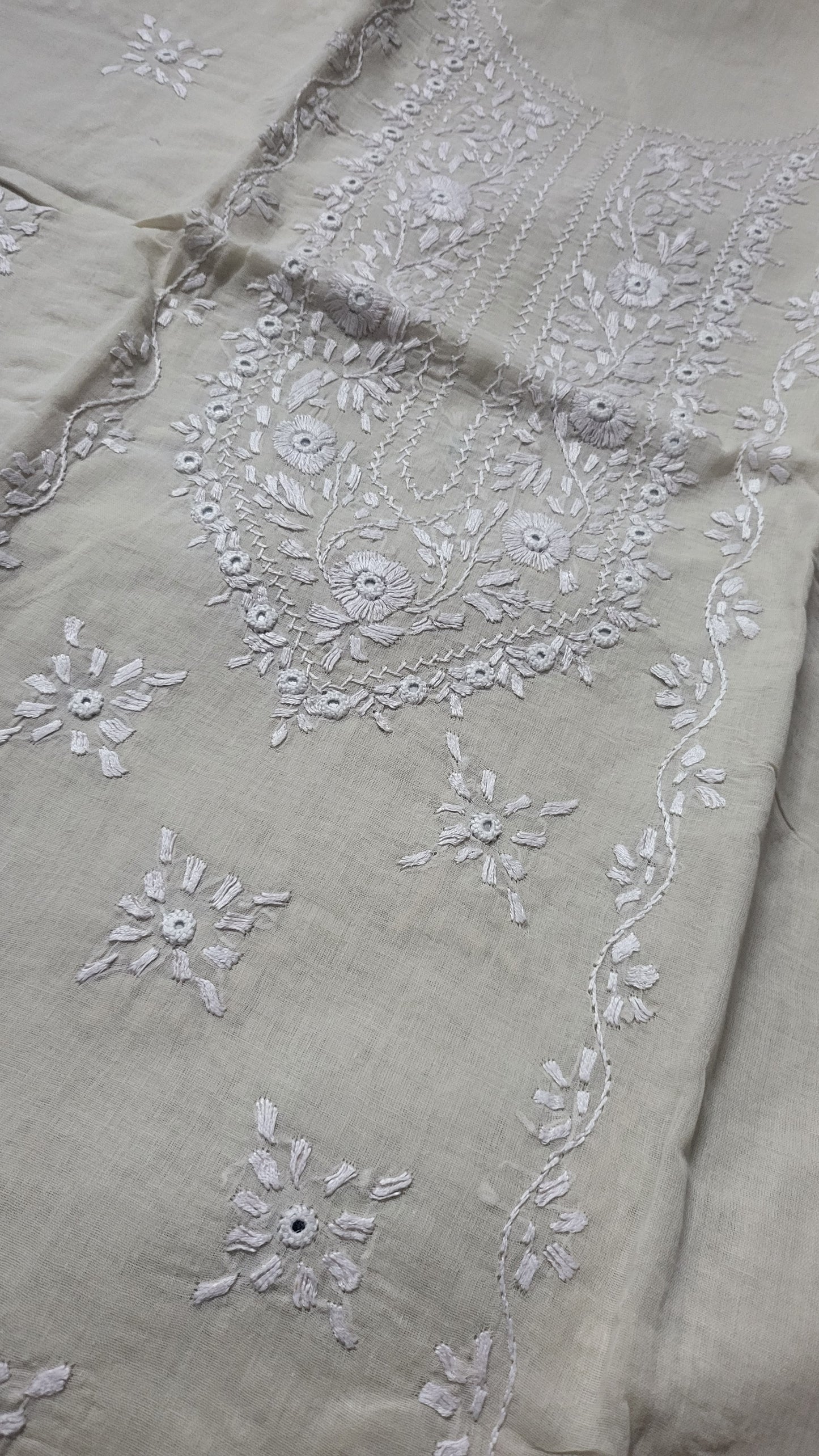 Hand embroidered: lawn shirt