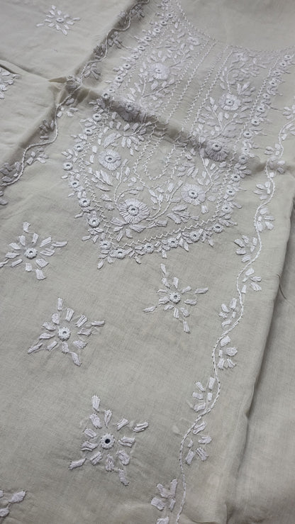 Hand embroidered: lawn shirt