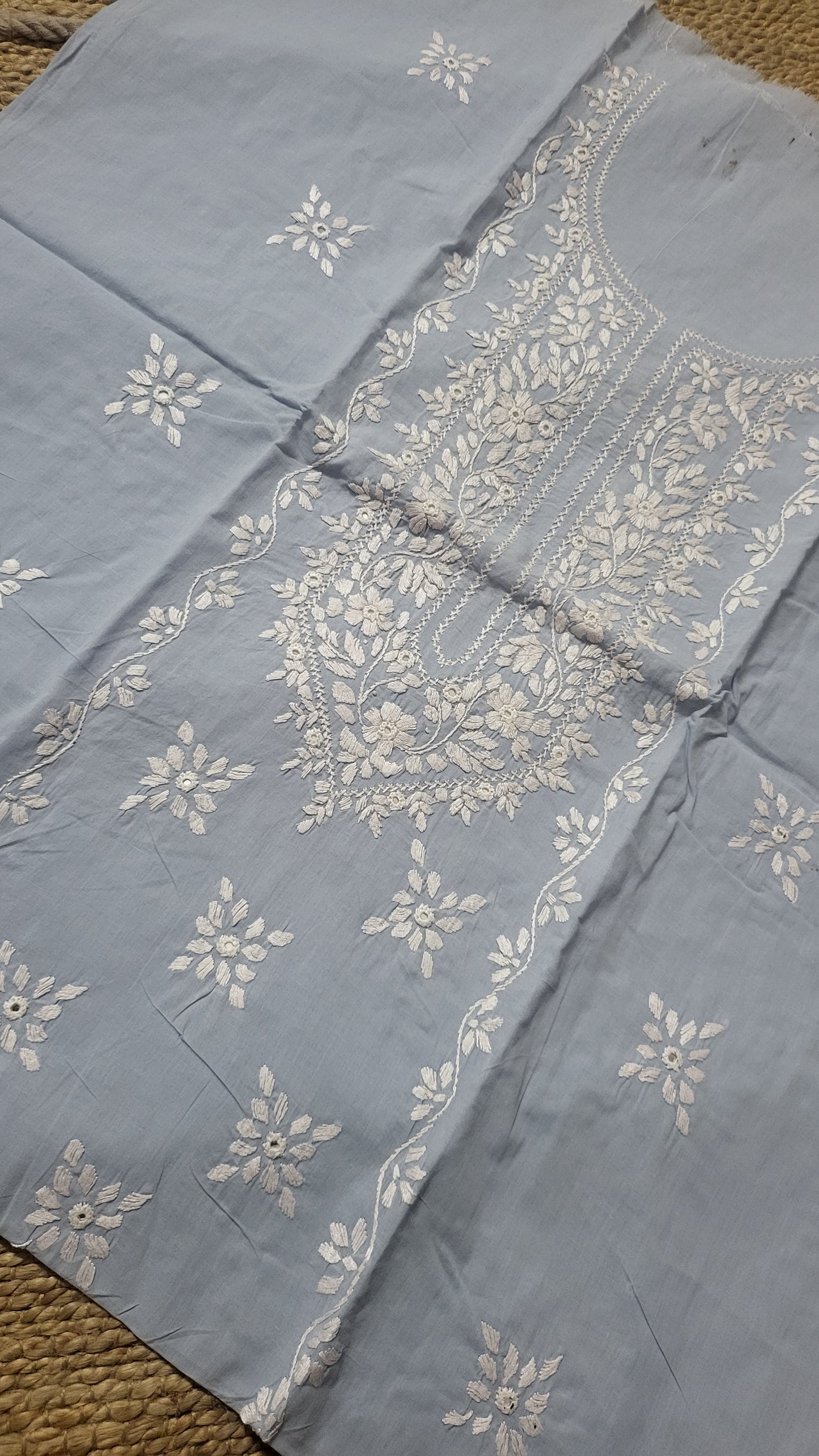 Hand embroidered: lawn shirt