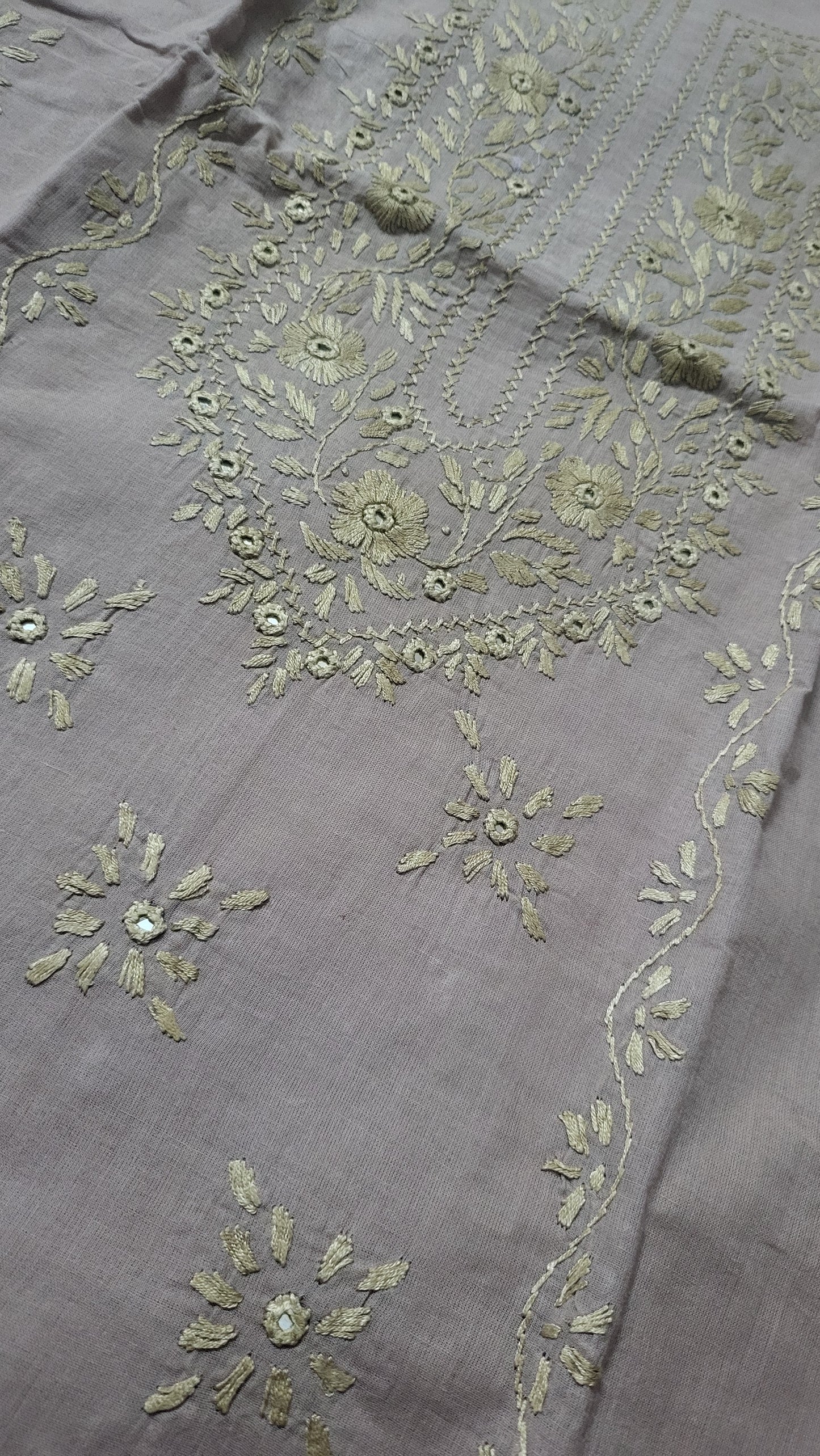 Hand embroidered: lawn shirt