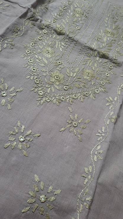 Hand embroidered: lawn shirt