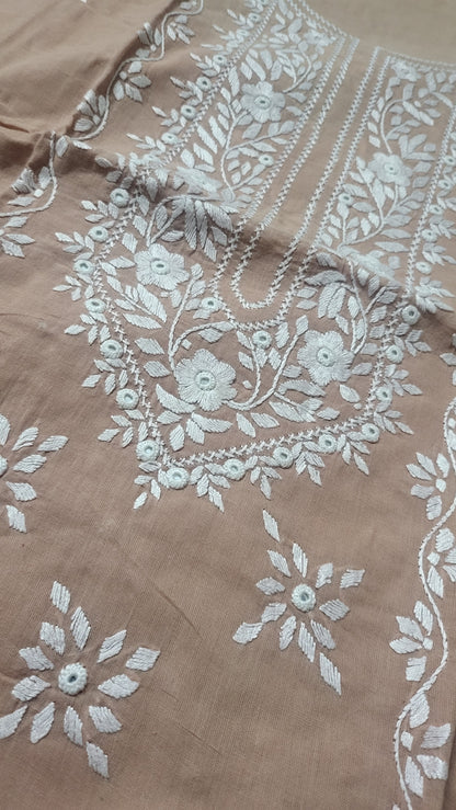 Hand embroidered: lawn shirt