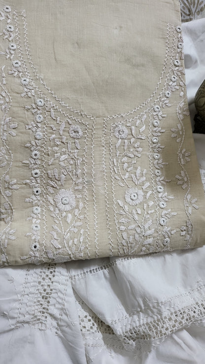 Hand embroidered: lawn shirt