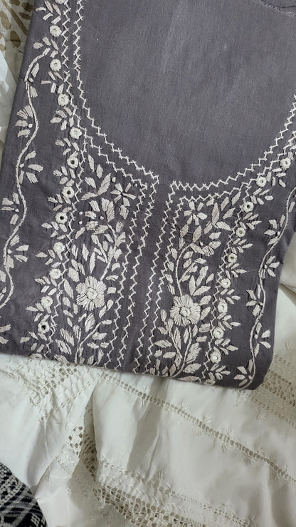 Hand embroidered: lawn shirt