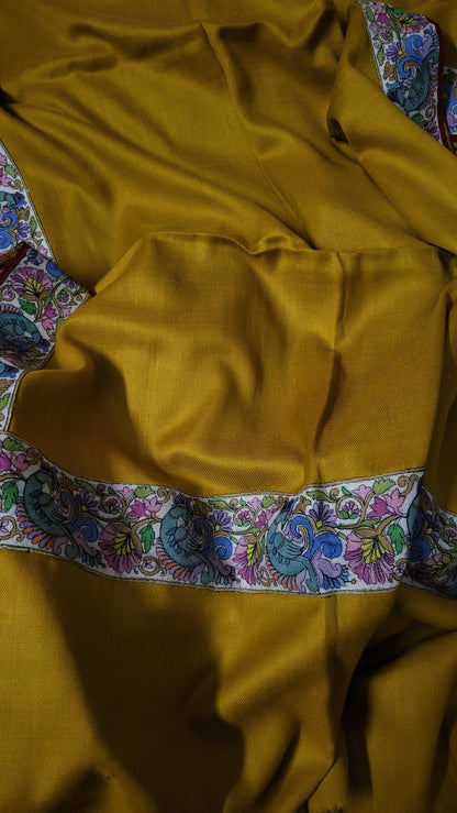Kalamkari border shawl : pashmina