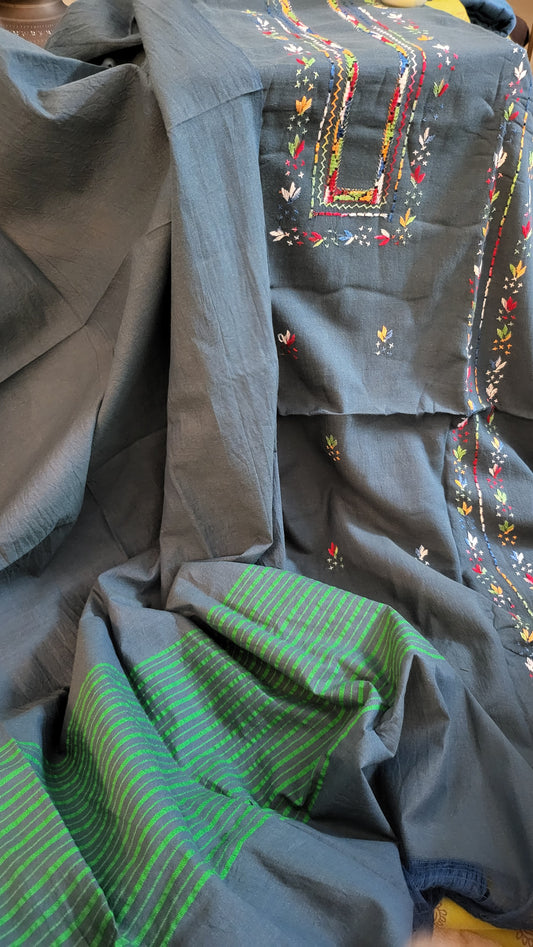 khaddar suit : Hand embroidered