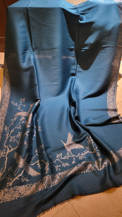 Moonlight kaani : Reversible shawl