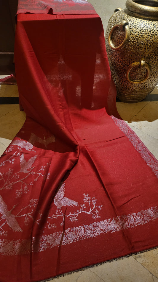 Moonlight kaani : Reversible shawl