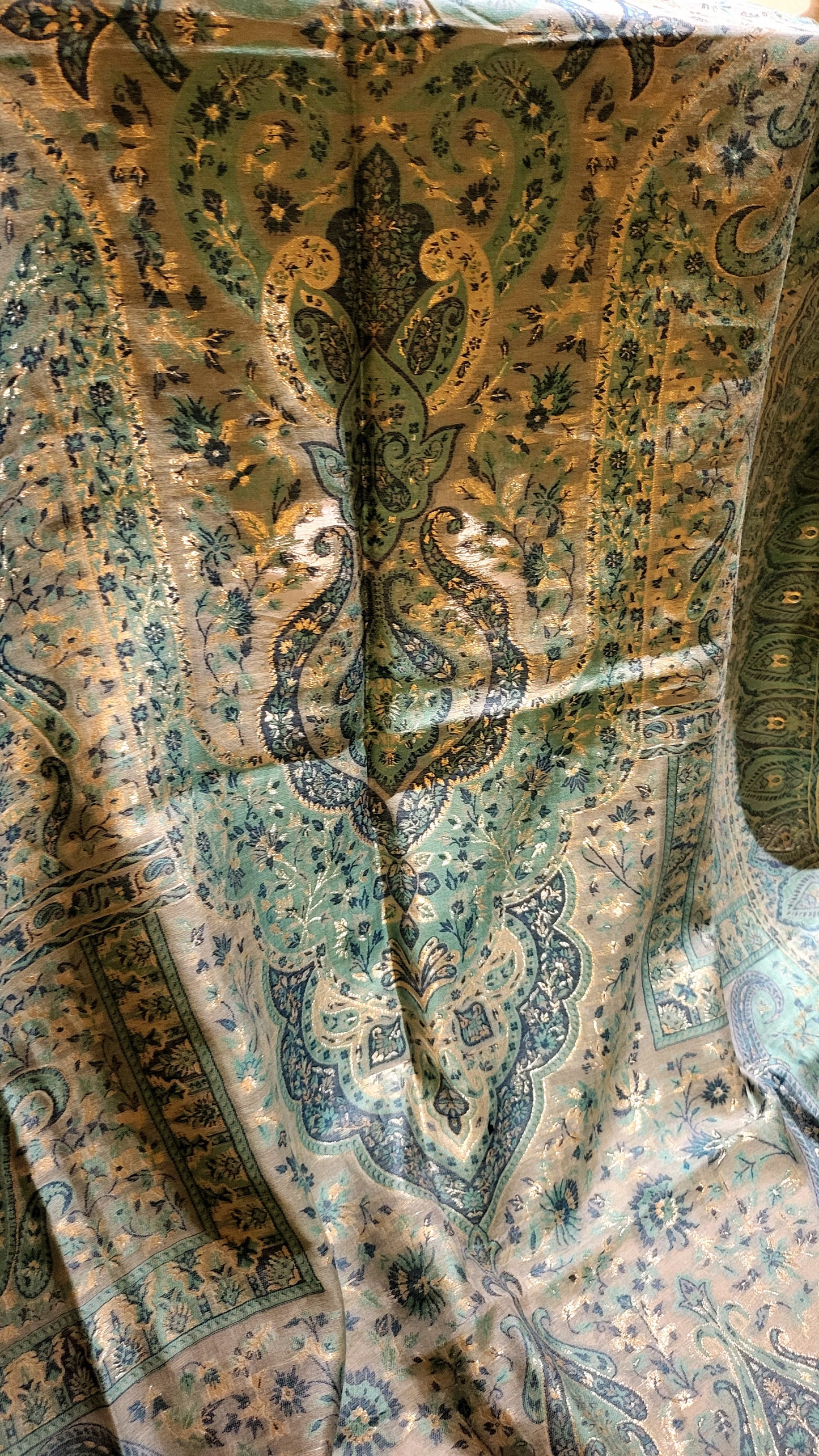 Sea green : silk shawl