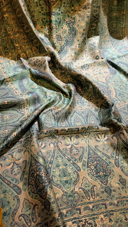 Sea green : silk shawl