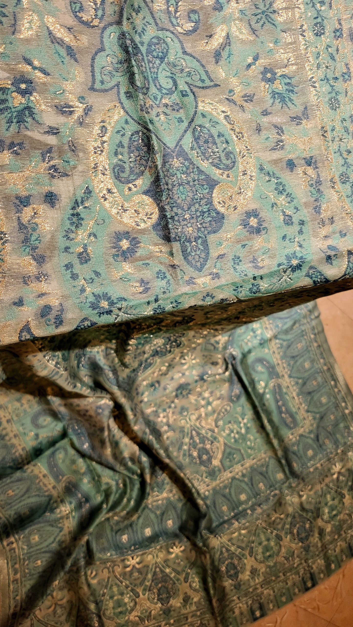 Sea green : silk shawl