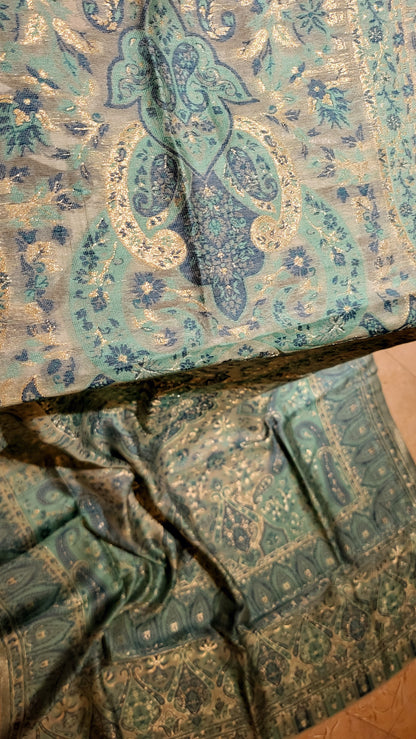 Sea green : silk shawl
