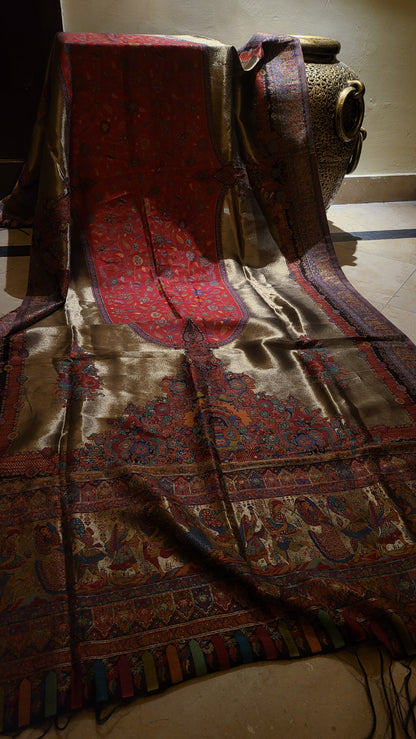 Red floral : Moonlight kaani shawl