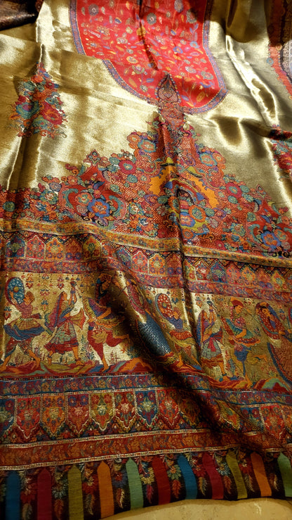 Red floral : Moonlight kaani shawl