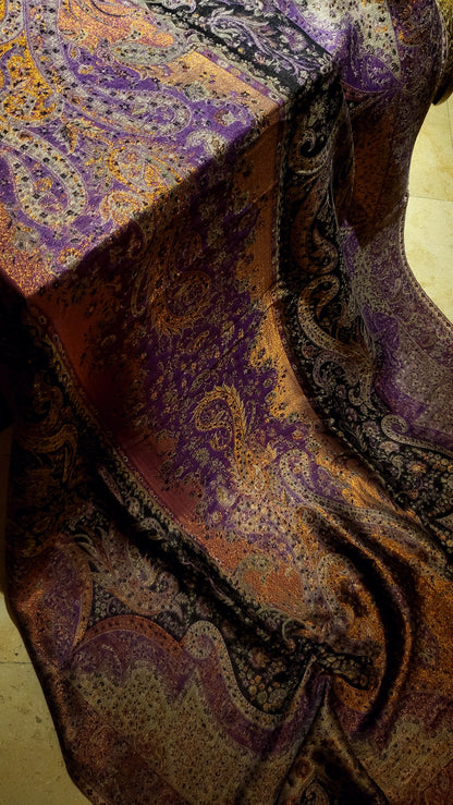 Purple beauty : Reversible kaani shawl