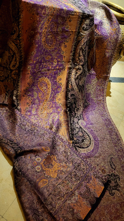 Purple beauty : Reversible kaani shawl