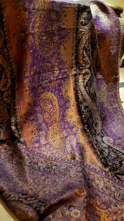 Purple beauty : Reversible kaani shawl