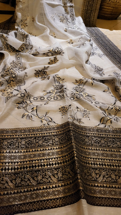 Peacock Silk kaani : shawl