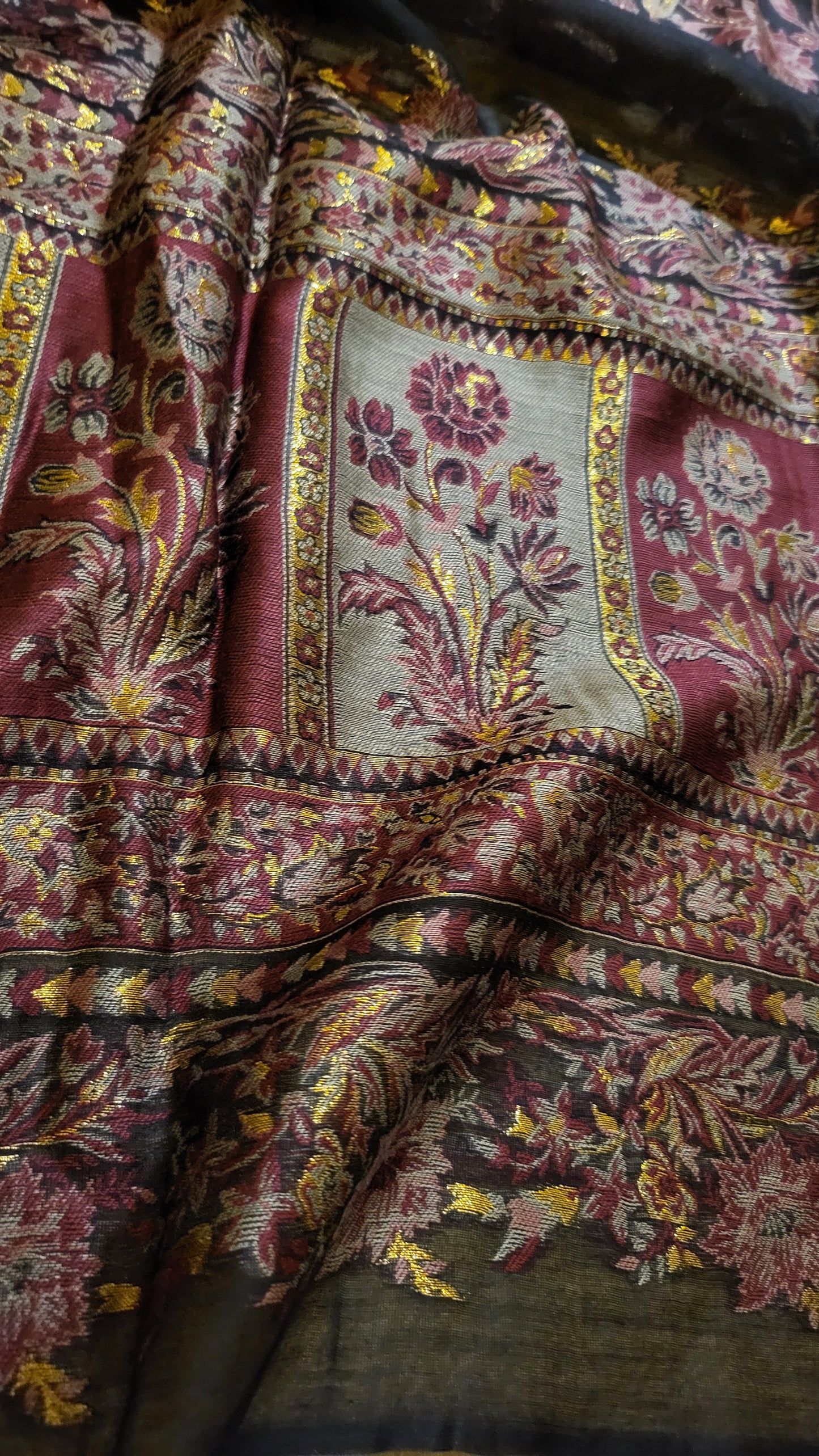 Purple magic: silk kanni shawl