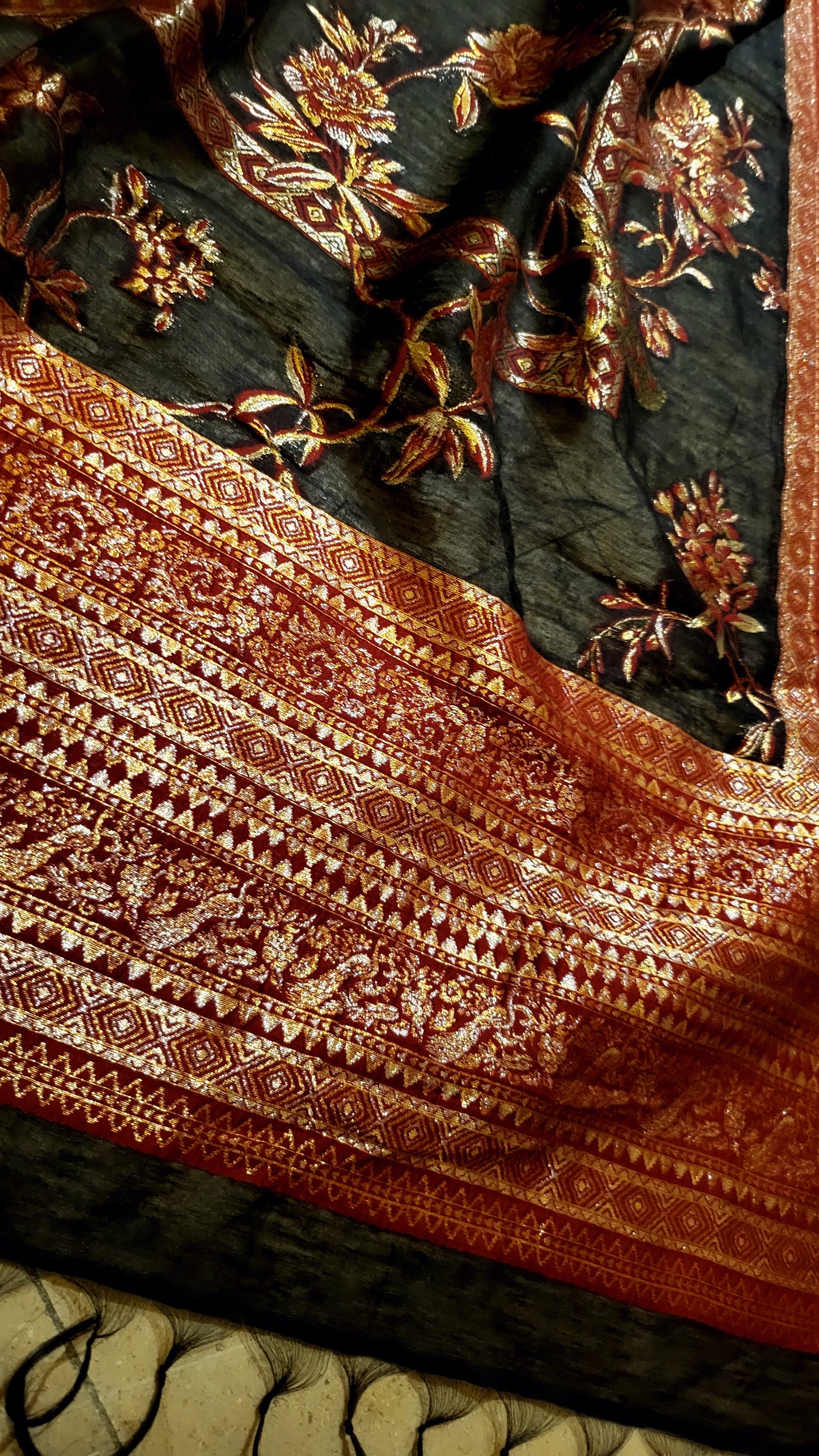 Peacock Silk kaani : shawl