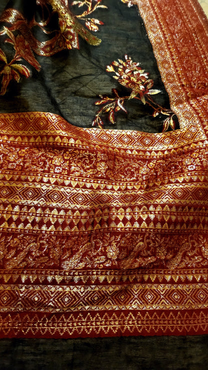 Peacock Silk kaani : shawl