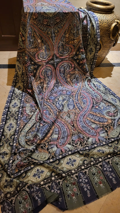 Purple maze : Reelkaar kalamkari shawl