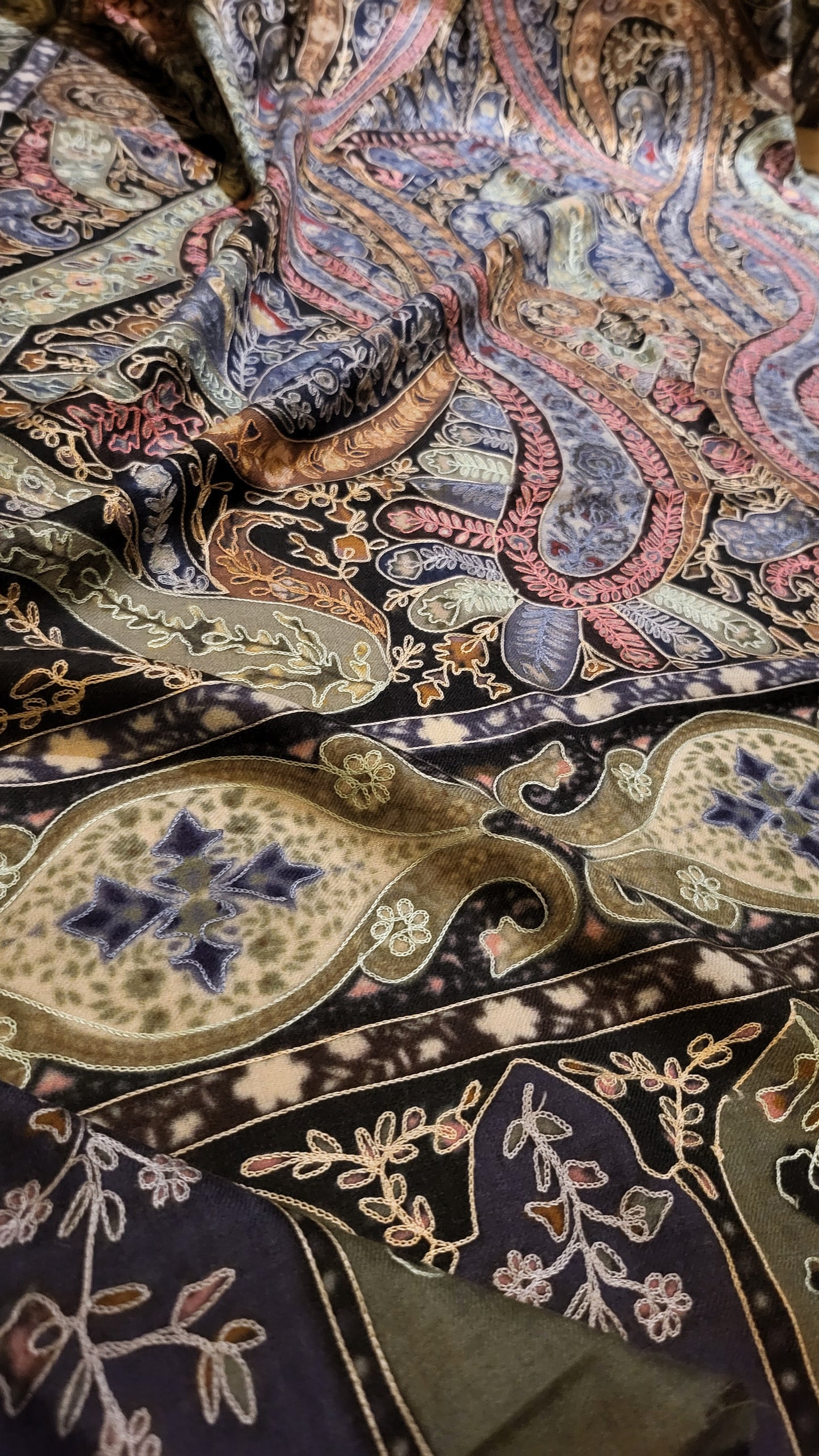 Purple maze : Reelkaar kalamkari shawl