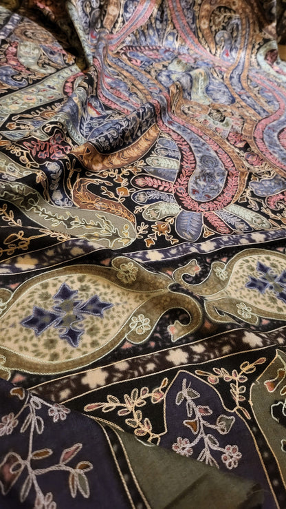 Purple maze : Reelkaar kalamkari shawl