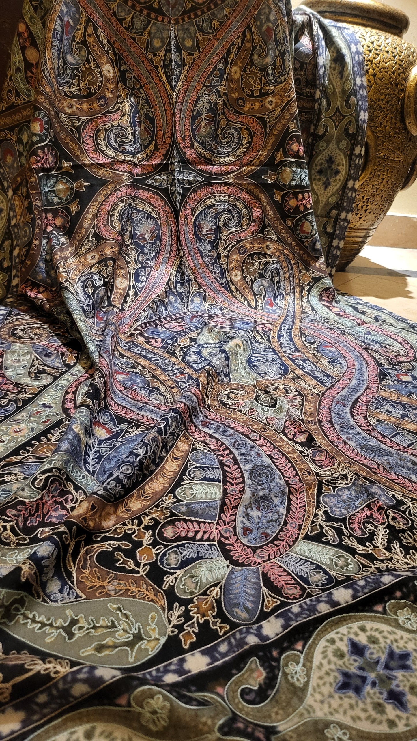 Purple maze : Reelkaar kalamkari shawl