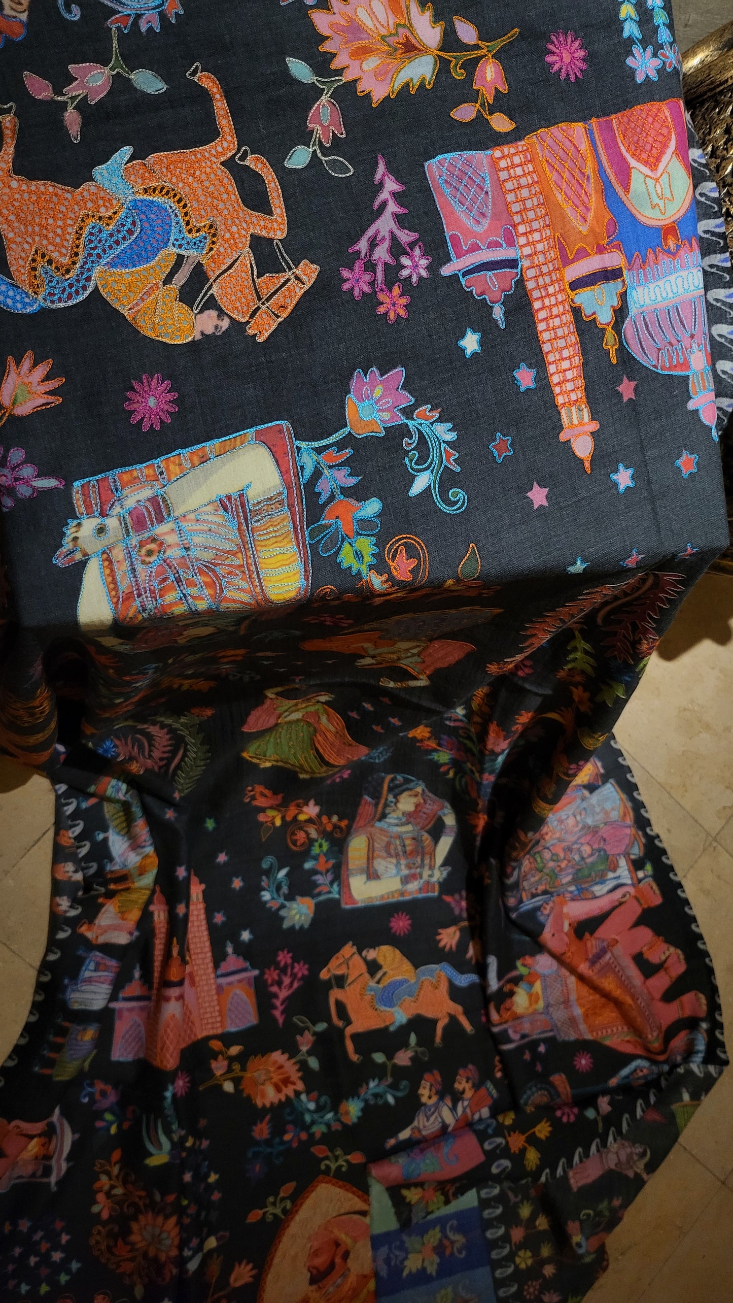 Raja rani : Reelkaar kalamkari shawl