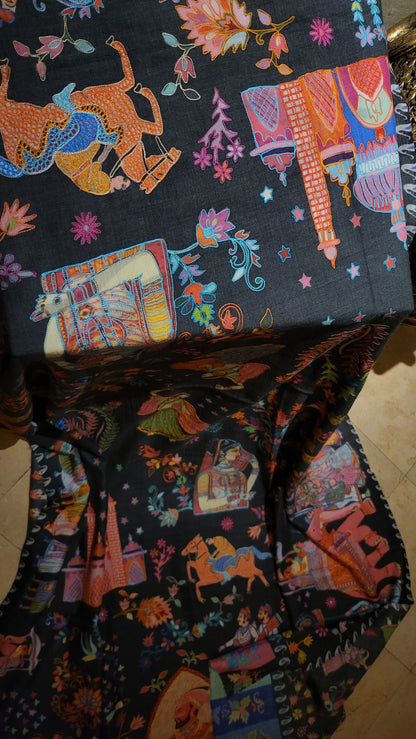 Raja rani : Reelkaar kalamkari shawl