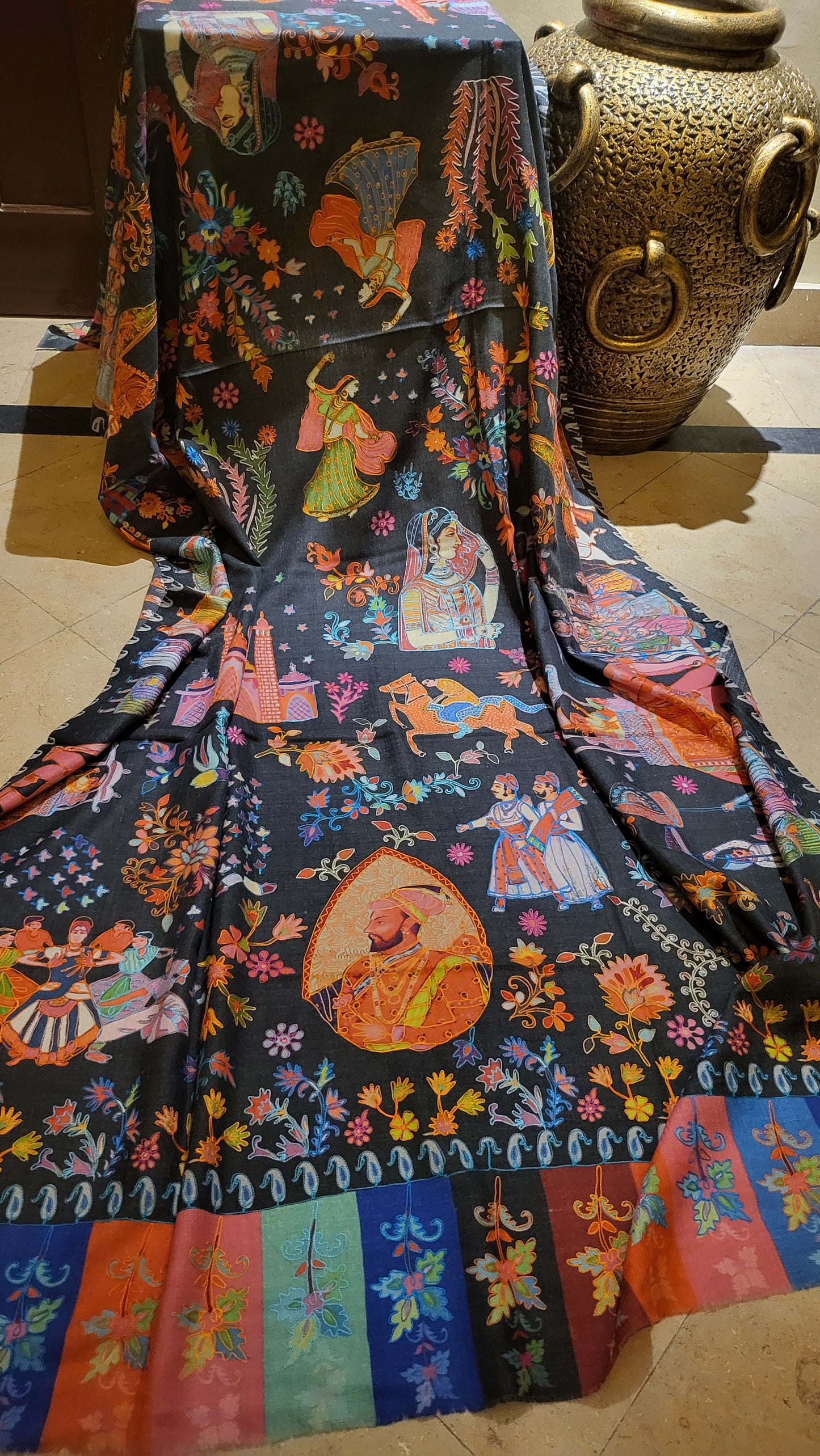 Raja rani : Reelkaar kalamkari shawl