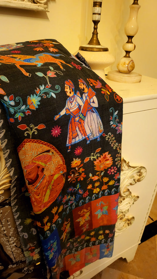 Raja rani : Reelkaar kalamkari shawl