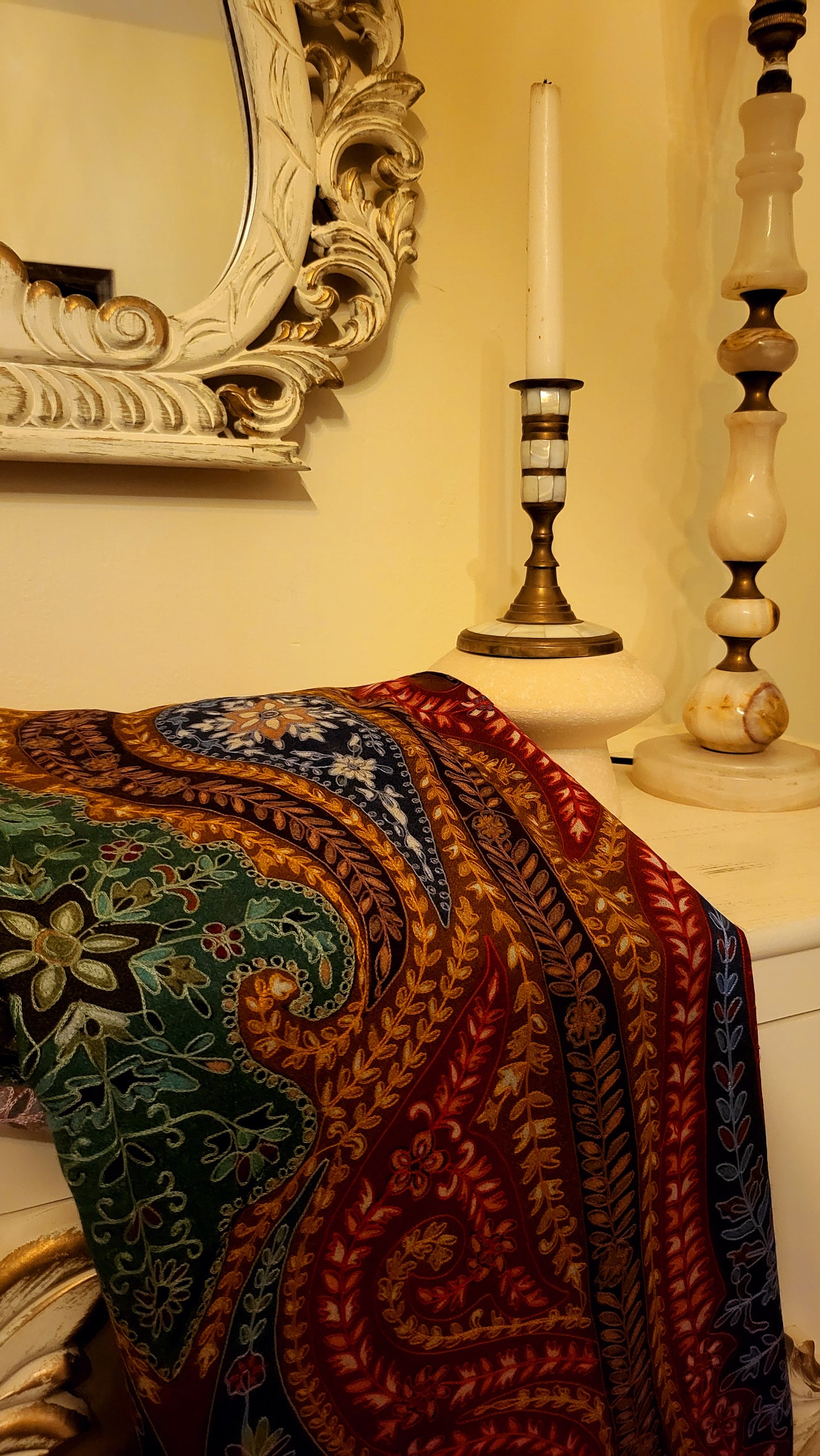 Bold and beautiful : Reelkaar kalamkari shawl