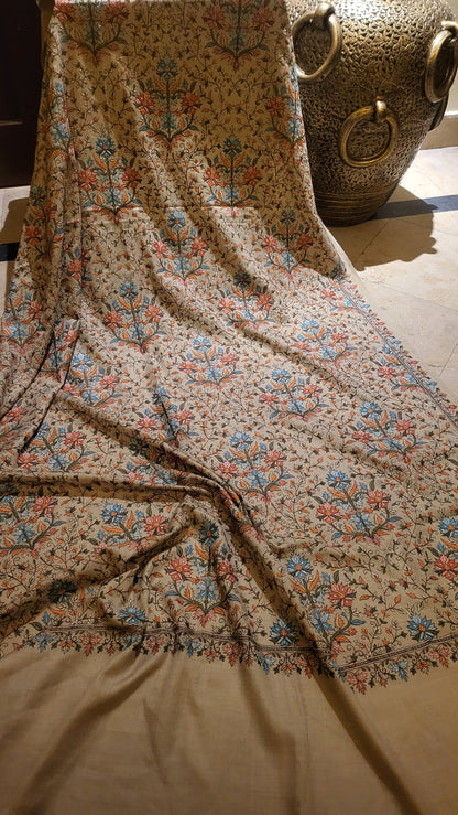 Jama shawl : Embroidered pashmina