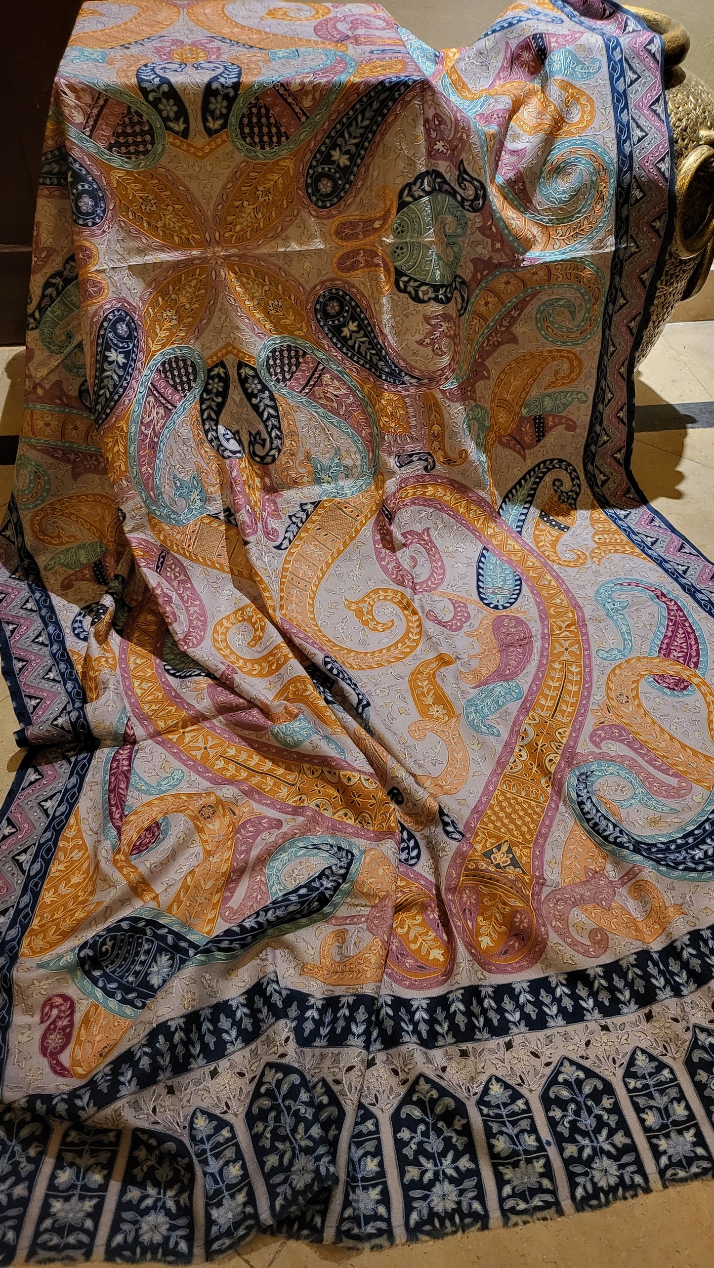 Reelkaar kalamkari : shawl