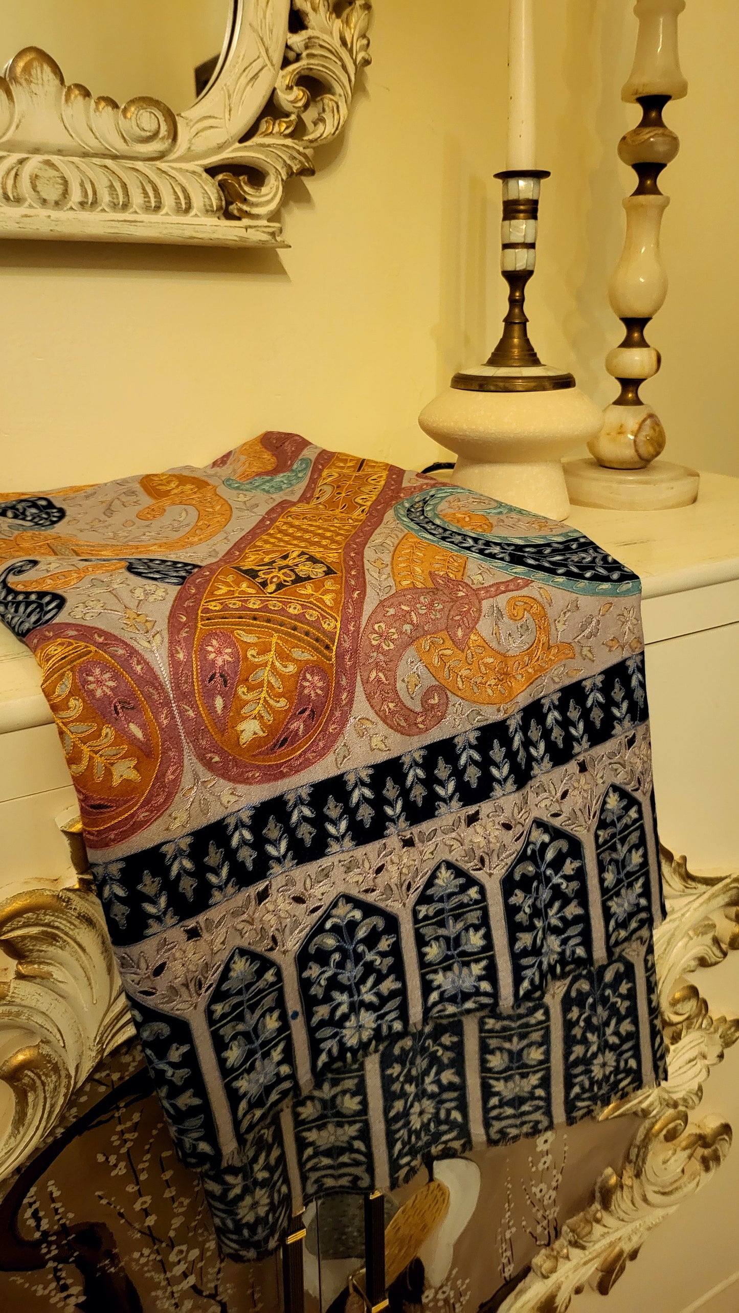 Reelkaar kalamkari : shawl