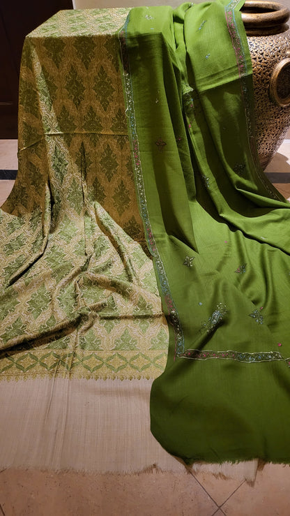 Combo deal : Embroidered shawl suit