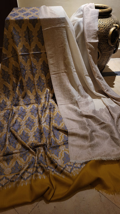 Combo deal : Embroidered shawl suit
