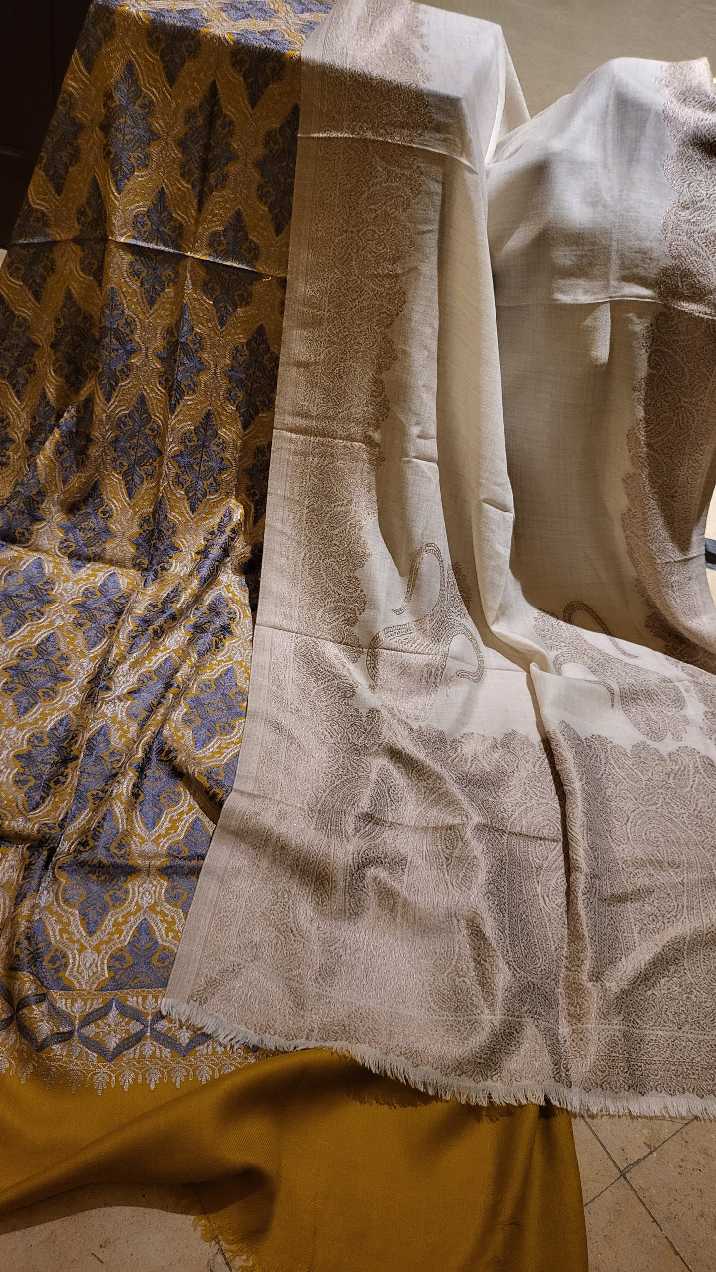 Combo deal : Embroidered shawl suit