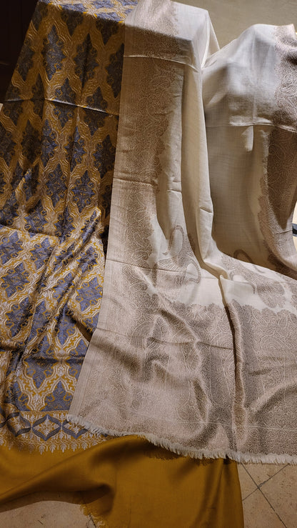 Combo deal : Embroidered shawl suit