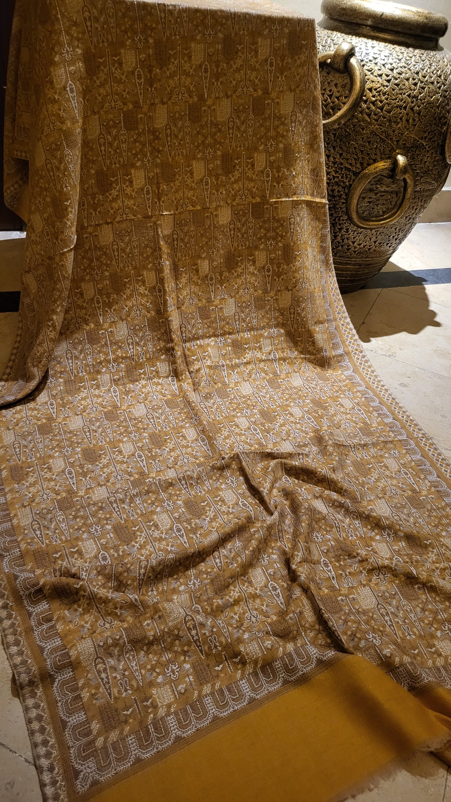 Mustard beauty : Toosh mini shawl