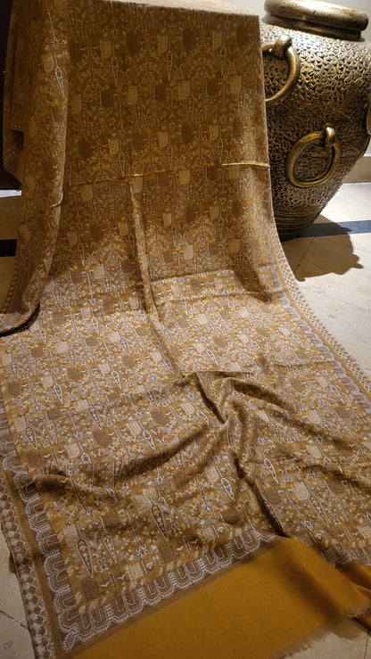 Mustard beauty : Toosh mini shawl