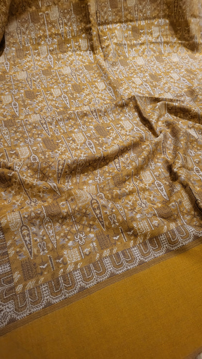 Mustard beauty : Toosh mini shawl
