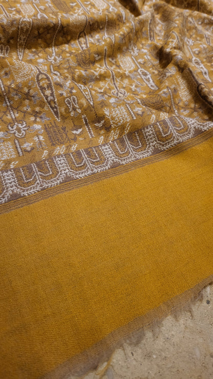Mustard beauty : Toosh mini shawl
